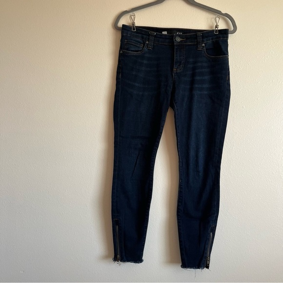 Kut from the Kloth Connie Raw Hem Ankle With Zipper Skinny Jeans Size 4 - Picture 4 of 12